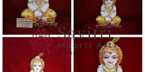 White Marble Bal Gopal Statue