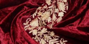 VELVET EMBROIDERED FABRIC