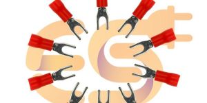 SV1-3 25A Red color 22-16 AWG wire gauge 3mm pitch Hard plastic insulated spade crimp connector