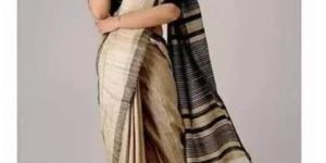 Striped Tussar Silk Saree