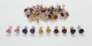 925 Sterling Silver Studs Heart Shape