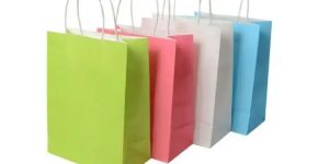 Solid Print Plain Paper Bags