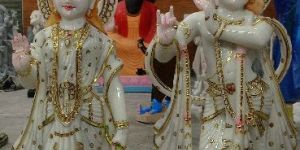 Marble Radha Krishna Statue