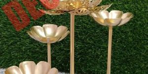 Gold Metal Tea Light Candle Stand