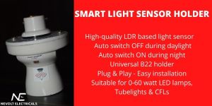 Automatic on off Light Sensor with Holder