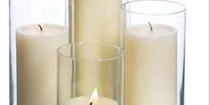 White Pillar Candles