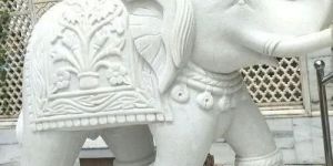 Marble Elephant Statue