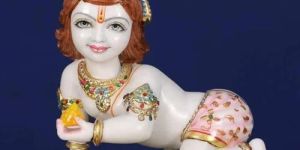 Marble Laddu Gopal Statue