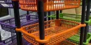 Orange Plastic Vegetable Basket