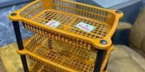 Yellow Plastic Vegetable Basket