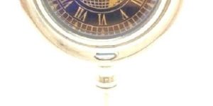 Nickel Brass Desk Clock