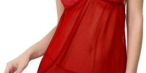 Maroon Babydoll Dress