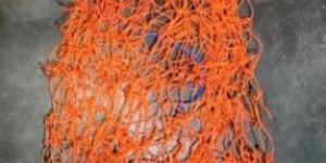 Orange Nylon Volleyball Net