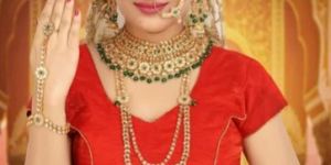 3001 Brass Bridal Necklace Set