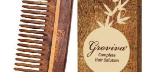 Groviva Handmade Sheesham Wood Comb to Smoothens Hair (13 FC)