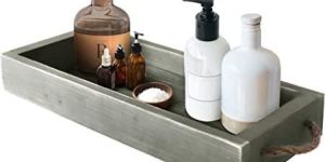 Wooden & Marble Bathroom Tray