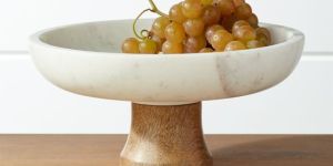 Wooden & Marble Fruit Bowl