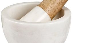 Wooden & Marble Mortar Pestle Set