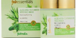 Fabessentials Aloe Vera Cucumber Mint Face Mask 100gm Kaolin & Lotus extract Dryness & Redness
