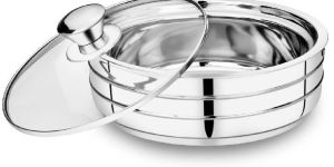 Steel Casserole with Glass Lid