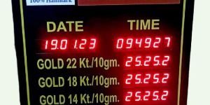 Jwellers Gold Rate Display