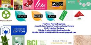 Rayon Grey Fabrics Leading Cheapest Rate Biggest Bulk Suppliers in Erode