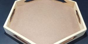 Pinewood Hexagonal Tray