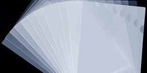 L Folder File A4 Size Durable Clear Transparent Plastic File Folders Paper Holders