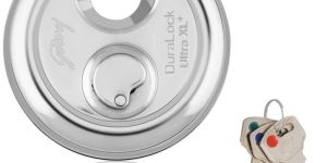 Original Heavy Duty Duralock Ultra XL+ 90mm Stainless Steel Padlock with 3 Polished Finish Common