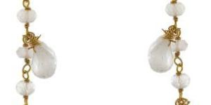 Natural White Gemstone Earrings