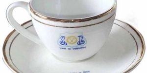 White Ceramic Cup Saucer Set