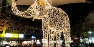 Outdoor Lighted Decorative Elephant Statue