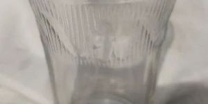 250ml Floral Design Glass Tumbler