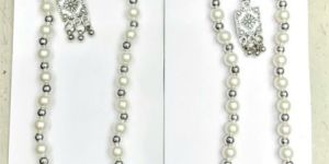 Antique Oxidized Silver Long Necklace Set