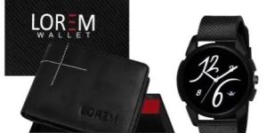 Belt Wallet And Watch Combo Gift Box