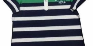 Ladies Striped Polo T-shirt