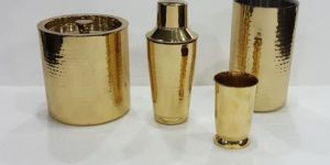 GE-12364 Stainless Steel Hammered Barware Set