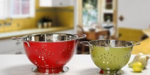 GE-59913 Colored Stainless Steel Colander Set