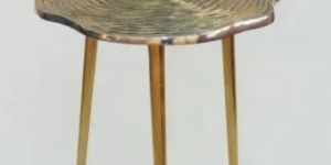 Golden Aluminum Accent Table