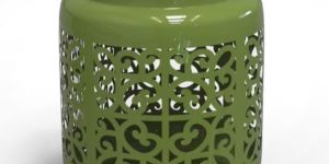 Green Iron Accent Table