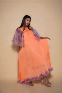 Gina Peach Maternity Gown