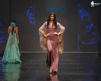 Opal Lycra Statement Sleeve Dress