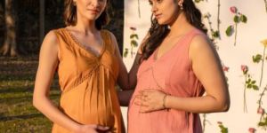 Wisteria Party Wear Sleeveless Maternity Dress