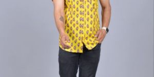 Mens Half Sleeve Jaipuri Print Shirt