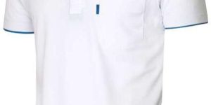 Mens White Polo T Shirt