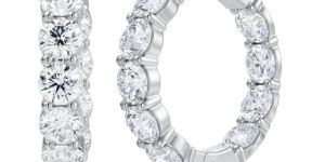 2 Carat Lab Grown Diamond Hoop Earring