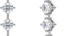 8 Round Lab Grown Diamond Drop Earring
