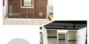 3 Door Center Dressing UV Printed Wardrobe