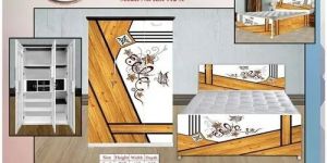 Steel Box Bed and Almirah Set