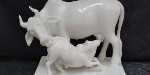 Marble Cow Statue